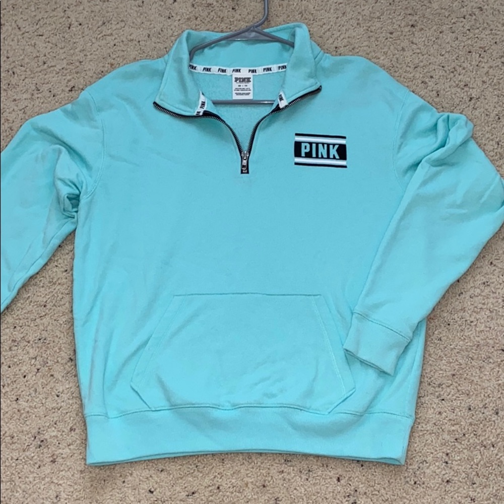 Victoria’s Secret PINK blue 1/4 quarter zip-up XS